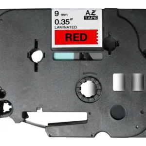 Fita Laminada Compatível Brother TZE-421 - 9mm x 8 metros Preto/Vermelho