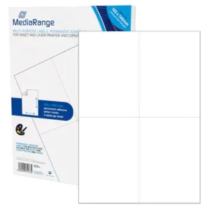 Etiquetas Adesivas Permanentes Mediarange - 105 x 148mm (200 un)