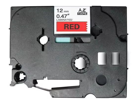 Fita Laminada Compatível Brother TZE-431 - 12mm x 8 metros Preto/Vermelho