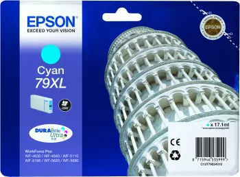 Tinteiro Epson 79XL Azul Original Série Torre de Pizza (C13T79024010)
