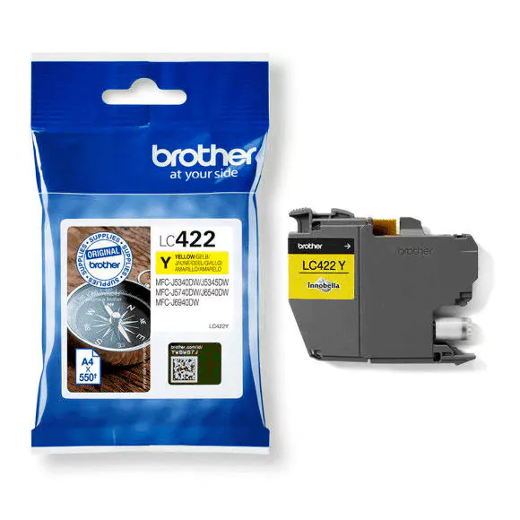 Tinteiro Brother Original LC422 Amarelo (LC422Y)