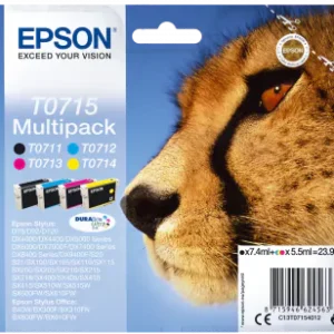 Conjunto 4 Tinteiros Epson T0715 Original Série Chita (C13T07154020)
