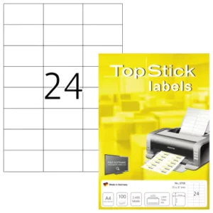 Etiquetas autocolantes Top Stick 70x37 - 100 Folhas